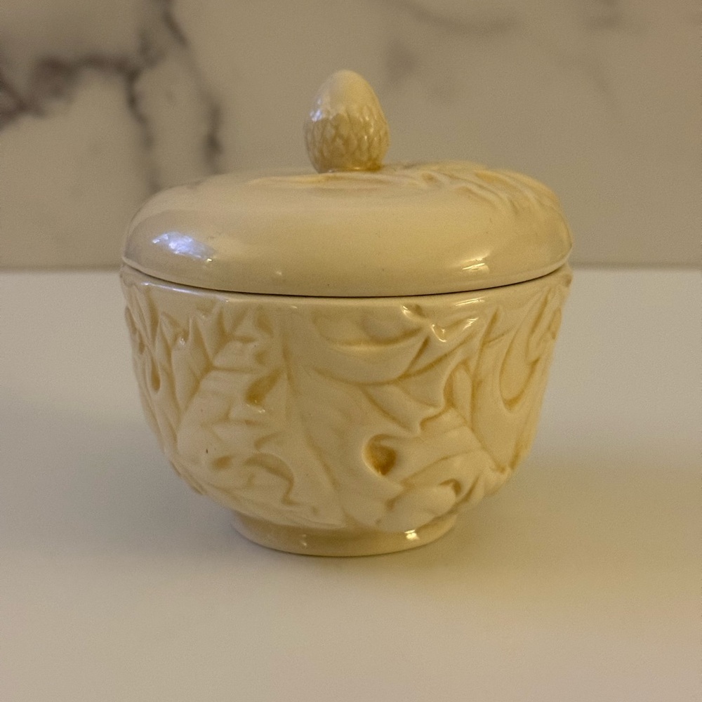 Hallmark Cream Ceramic Lidded Bowl